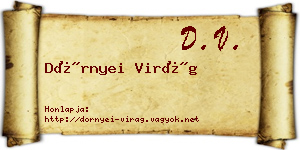 Dörnyei Virág névjegykártya